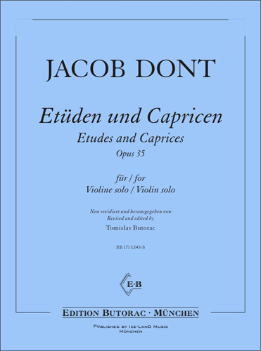 Cover - Jacob Dont, Etüdes and Caprices op. 35